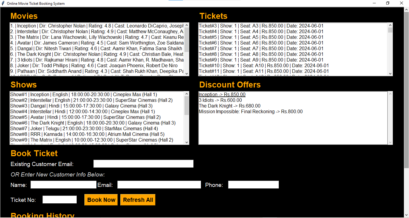 Ticket Booking System